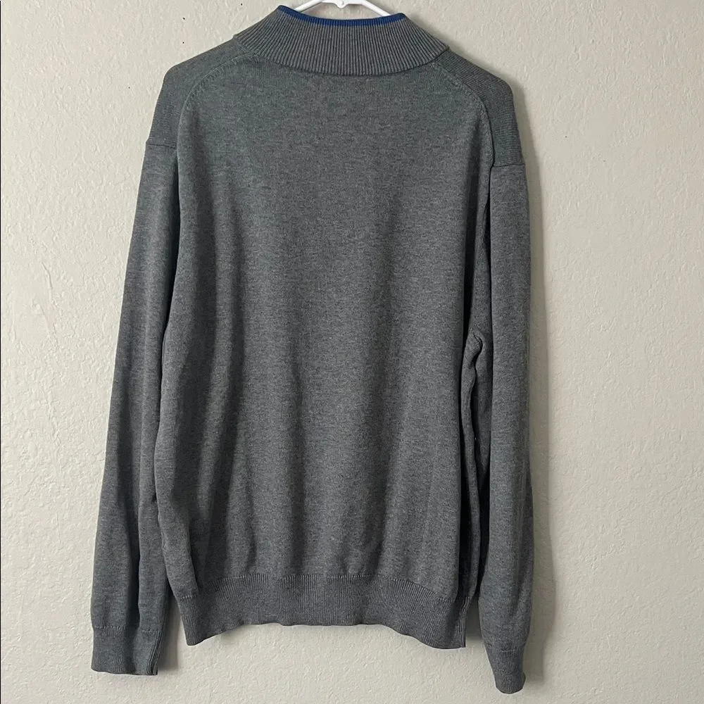 Like New! Vineyard Vines Men's Saltwater Quarter-Zip Pullover Sweater Gray in L